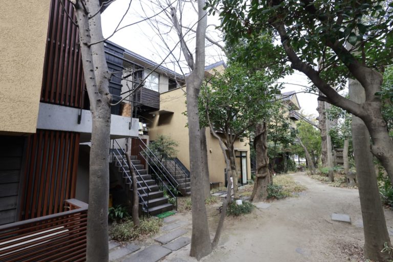 店舗の外は自然が豊か